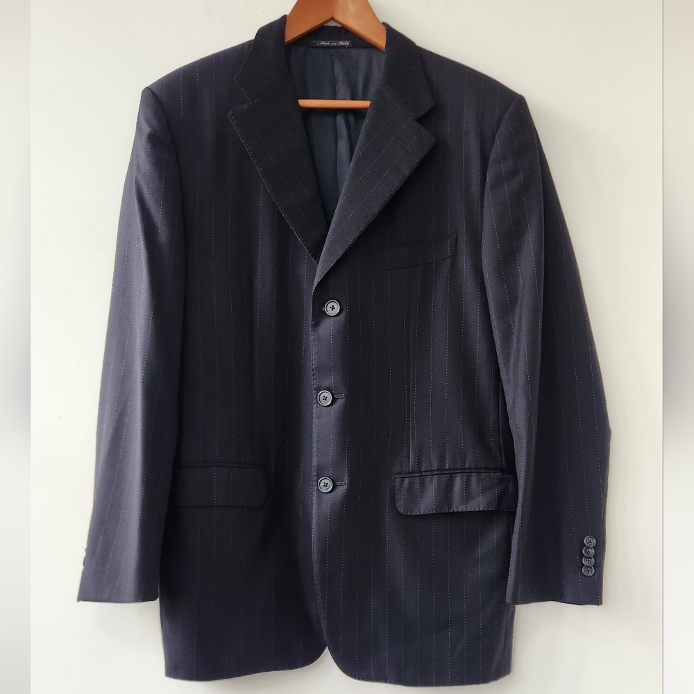 Corneliani Italy Men's Black Size: US 40/ IT 50 Regular Super 120s Sport Coat.